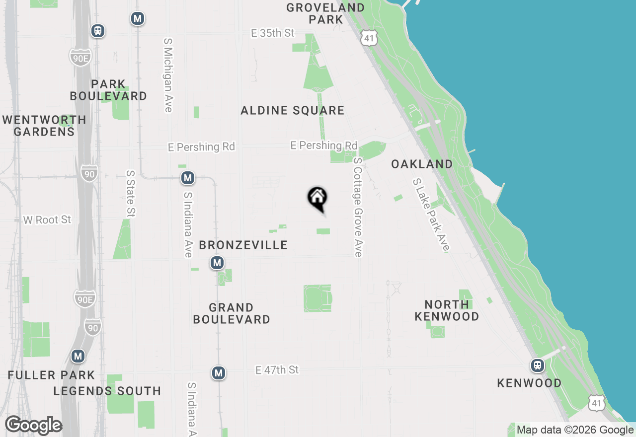 Map of 633 E Bowen Avenue #1W, Chicago, IL 60653