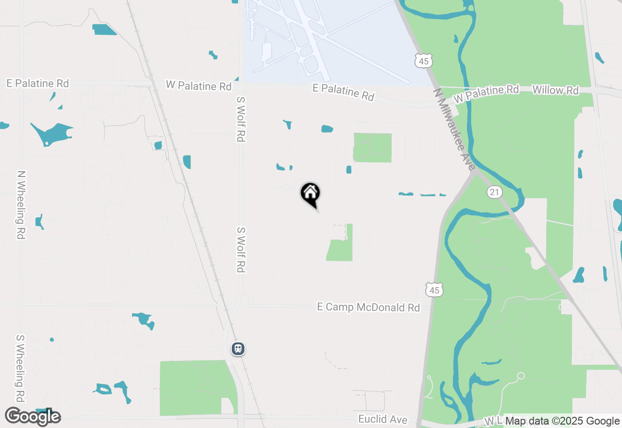 Map of 1729 E Aztec Lane, Mount Prospect, IL 60056