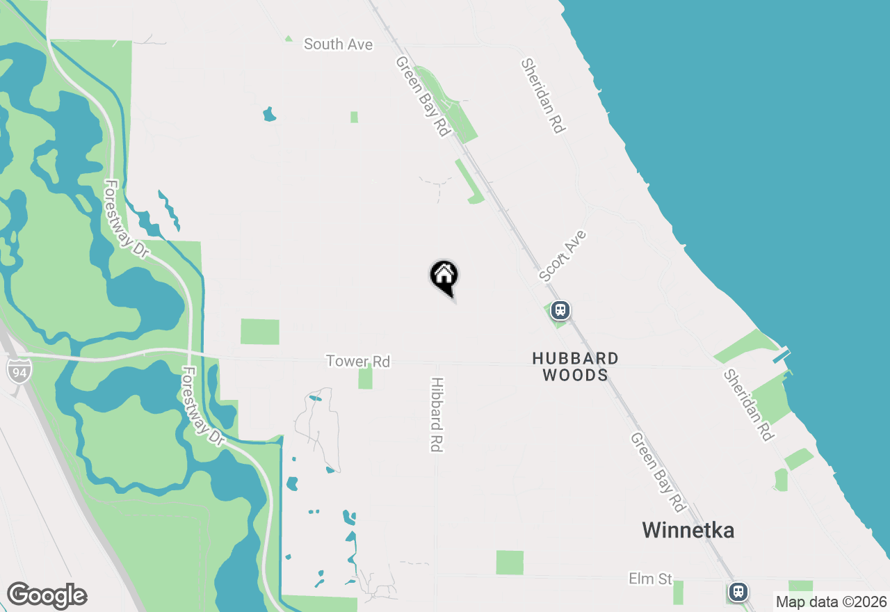 Map of 1255 Asbury Avenue, Winnetka, IL 60093
