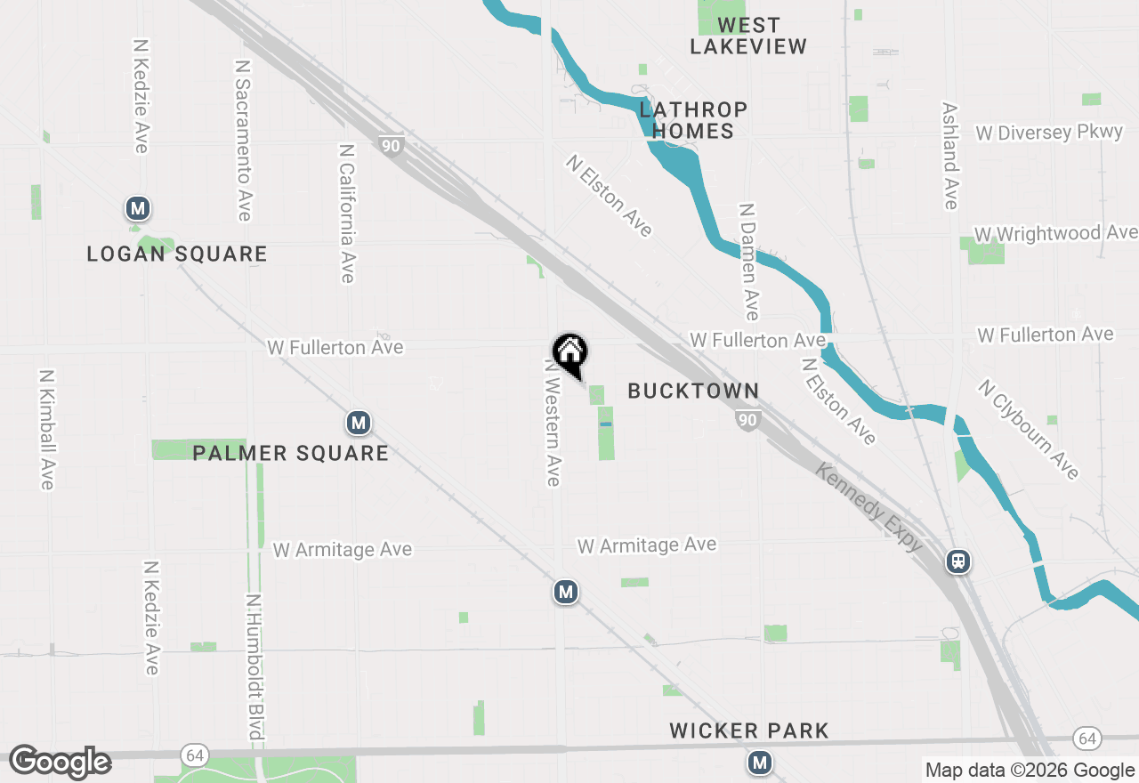 Map of 2341 W Belden Avenue #2, Chicago, IL 60647