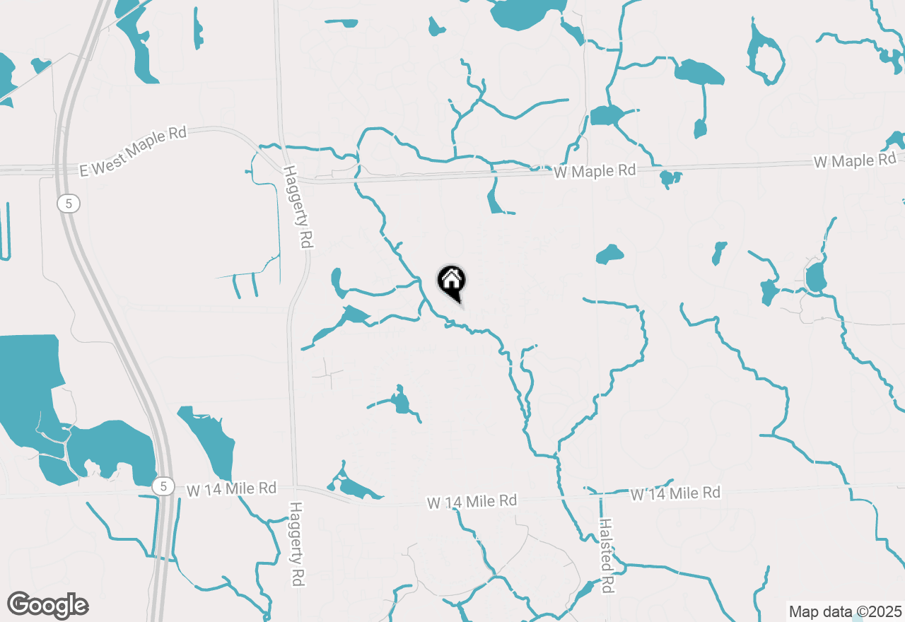 Map of 7233 Oakwood Drive, West Bloomfield, MI 48322