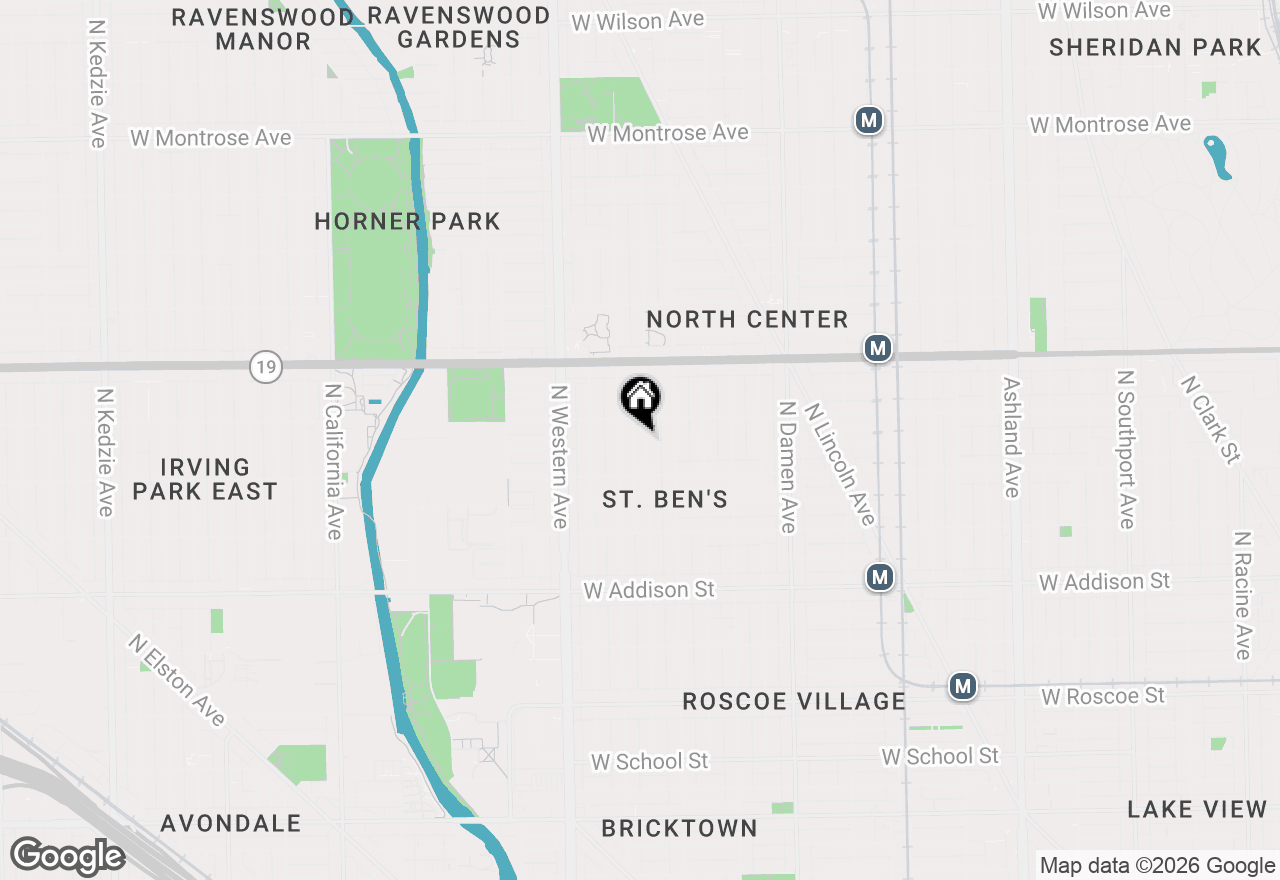 Map of 3836 N Bell Avenue, Chicago, IL 60618
