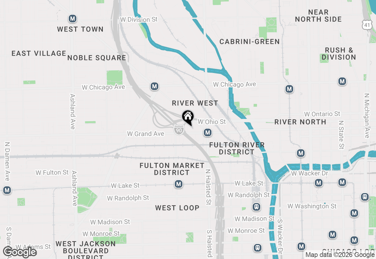 Map of 909 W Ohio Street #9, Chicago, IL 60642