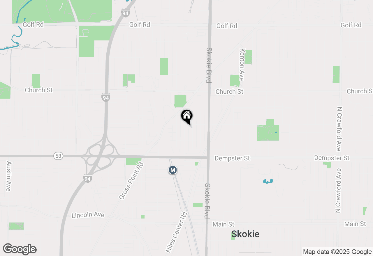 Map of (Address confidential), Skokie, Illinois 60077