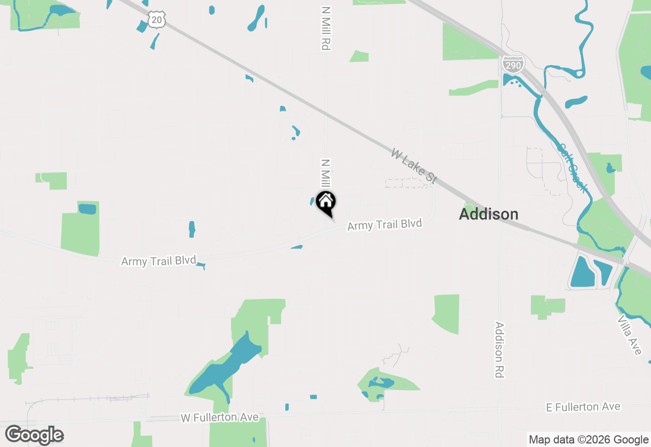 Map of 235 N Mill Road #115B, Addison, IL 60101