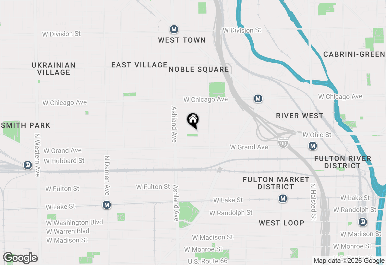 Map of 1460 W Ohio Street #2F, Chicago, IL 60642
