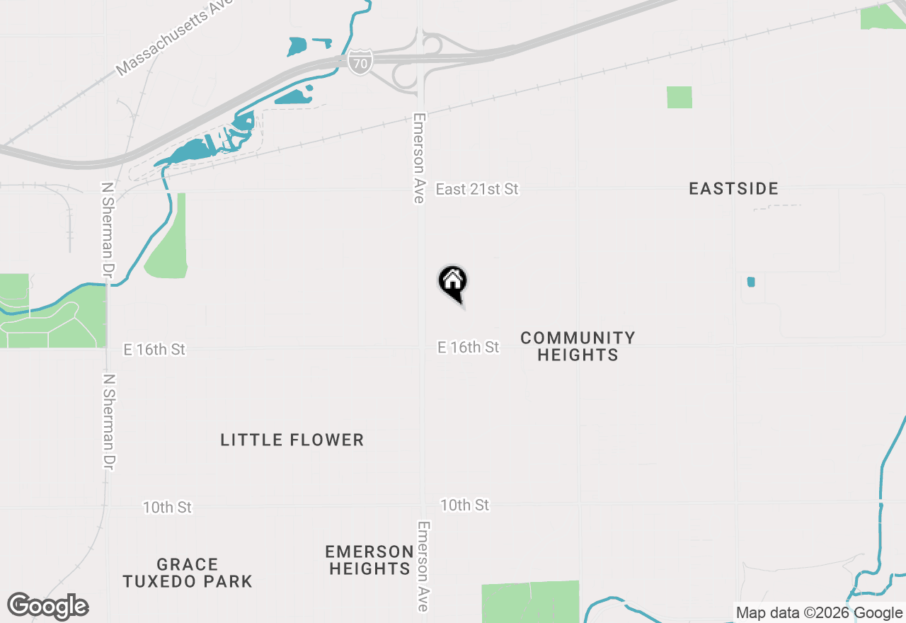 Map of 1707 N Leland Avenue, Indianapolis, IN 46218