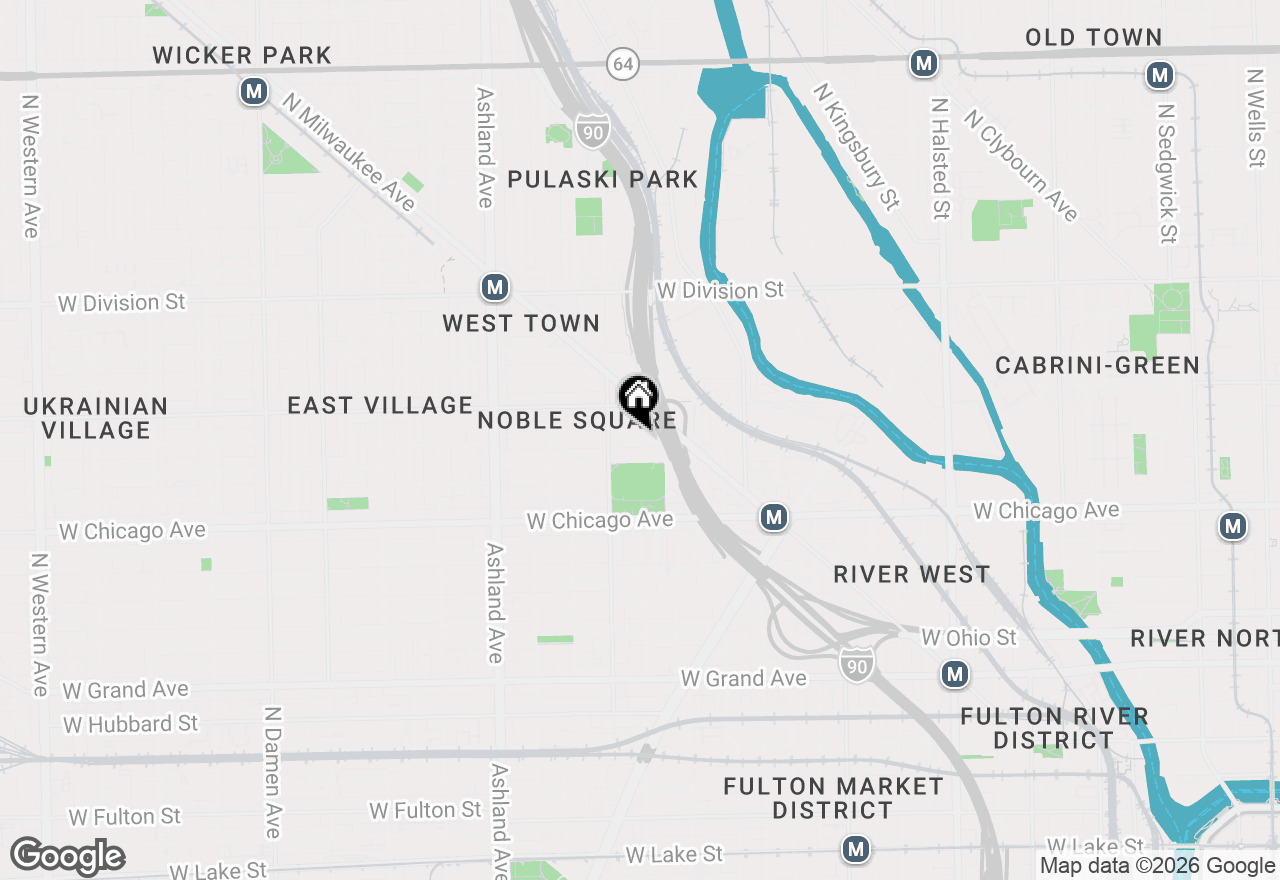 Map of 1339 W Walton Street #3, Chicago, IL 60642