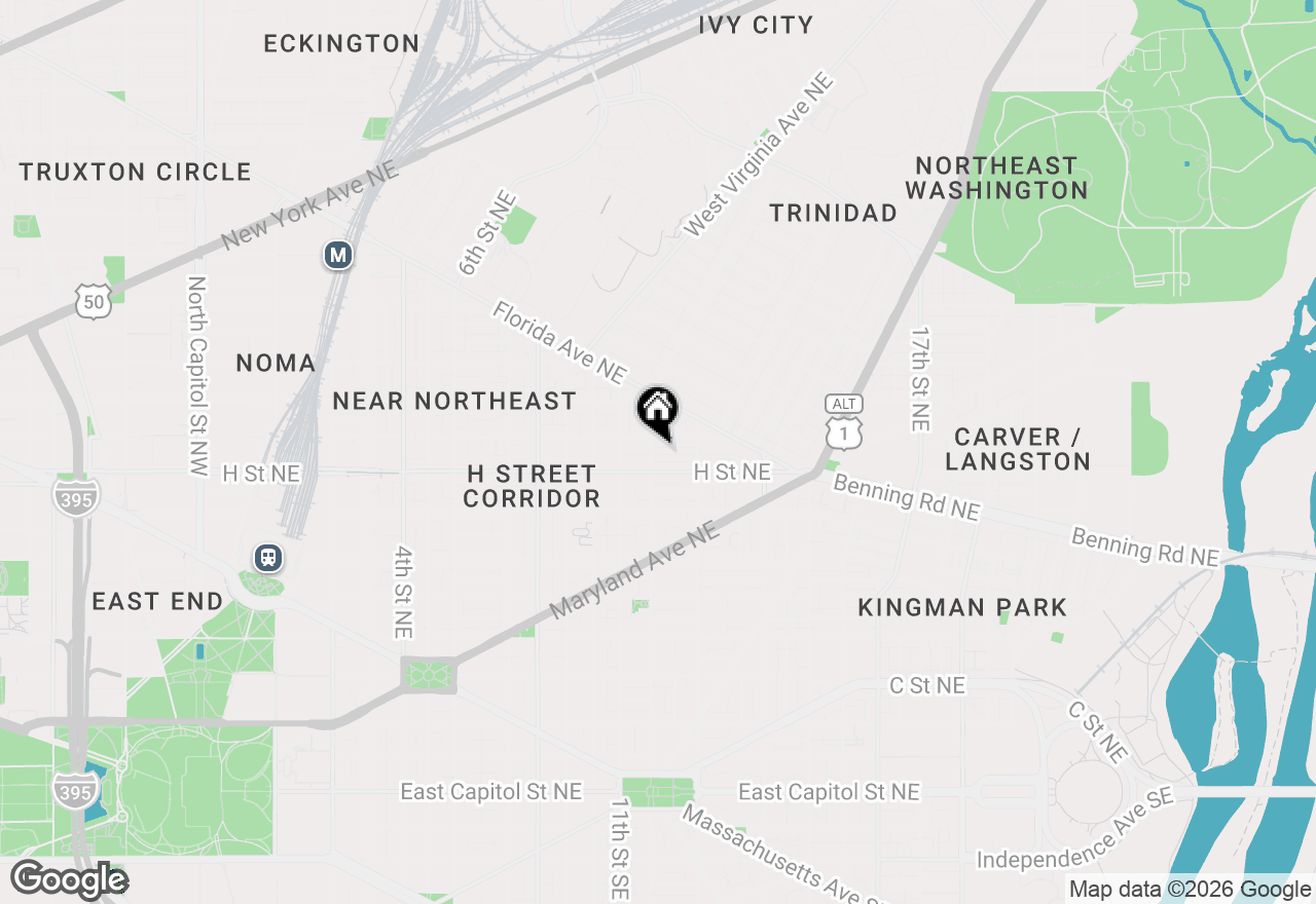 Map of 819 12th Street Ne ##1, Washington, DC 20002