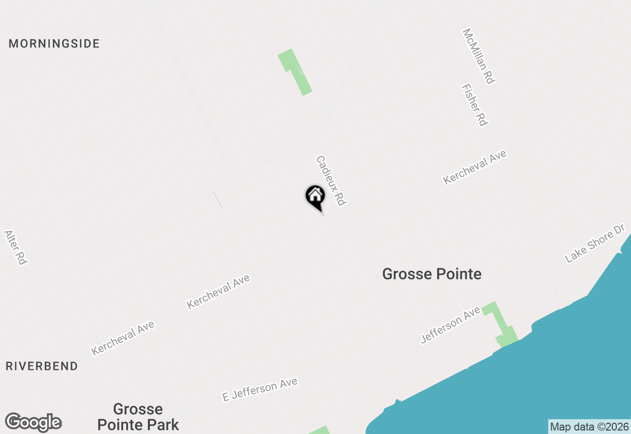 Map of 1253 Grayton Street, Grosse Pointe Park, MI 48230