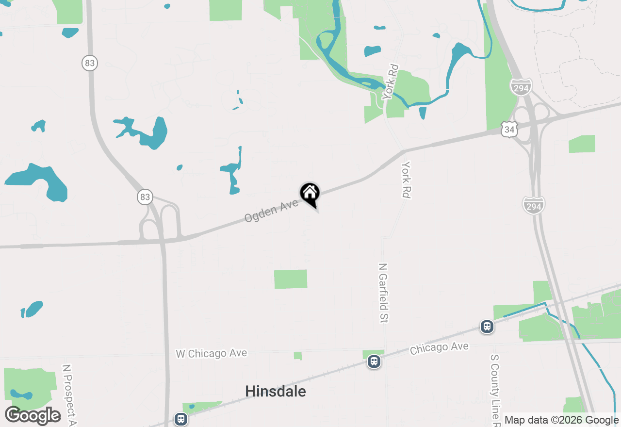 Map of 222 Center Street, Hinsdale, IL 60521