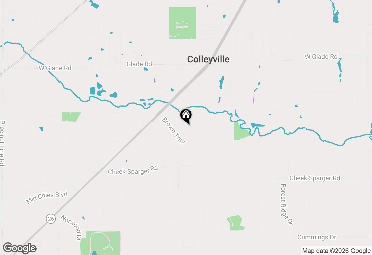 Map of 4300 Brookhollow Drive, Colleyville, TX 76034