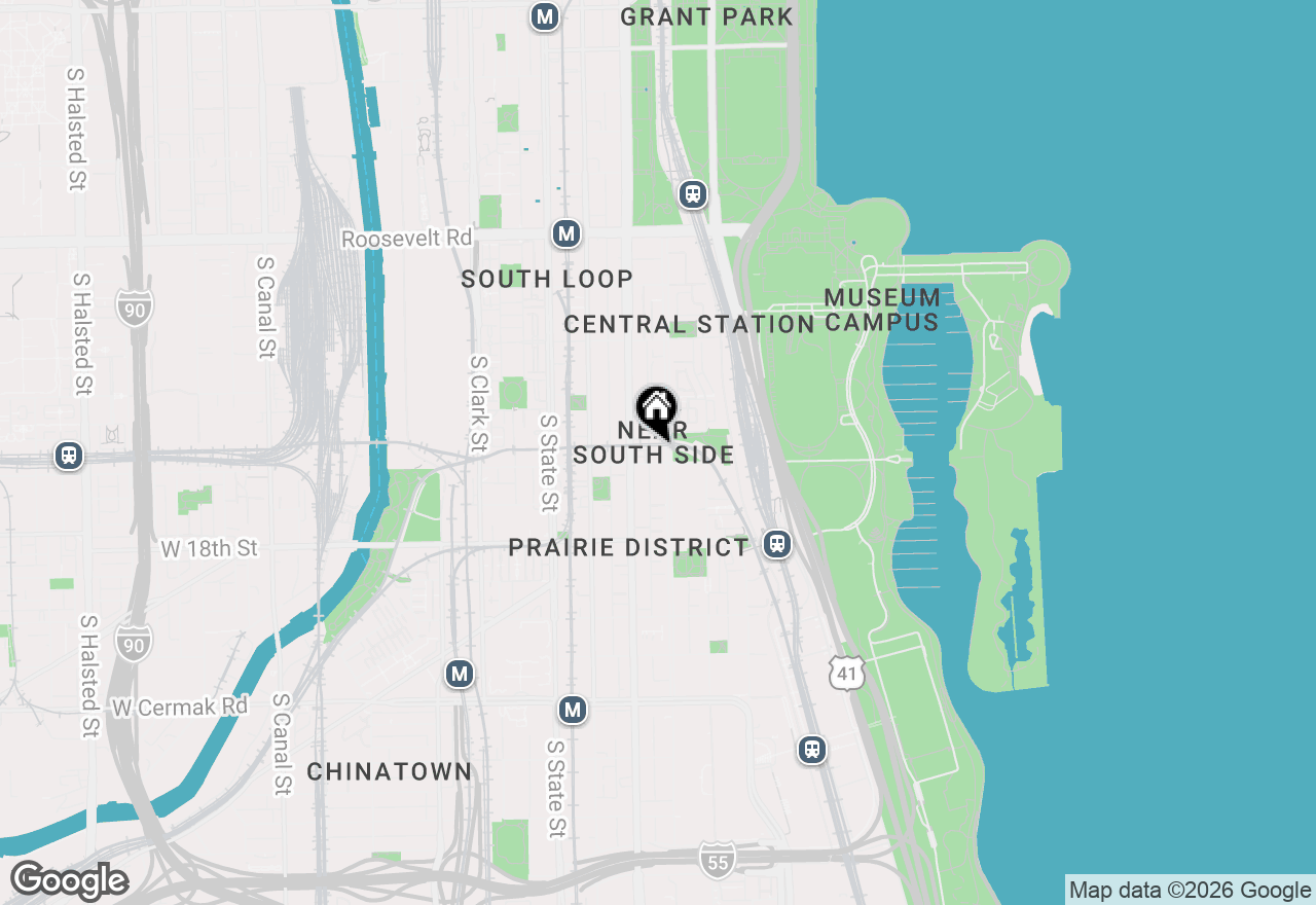 Map of 1550 S Indiana Avenue #608, Chicago, IL 60605