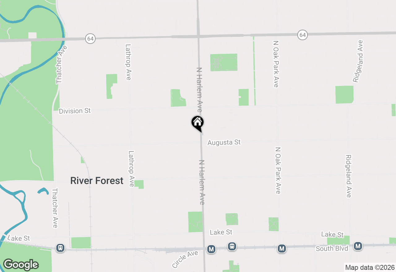 Map of 1020 N Harlem Avenue #3C, River Forest, IL 60305