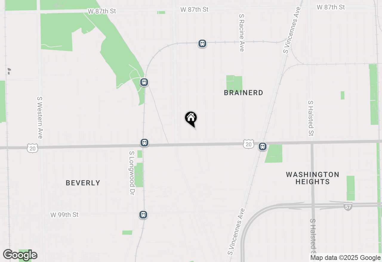 Map of 9406 S Laflin Street #1S, Chicago, IL 60620