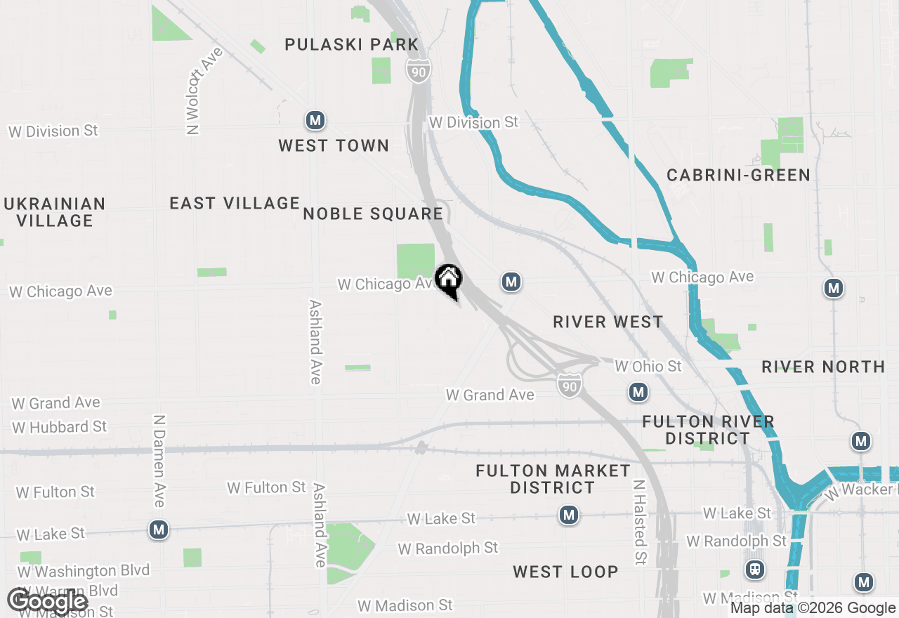 Map of 719 N Elizabeth Street #3S, Chicago, IL 60642