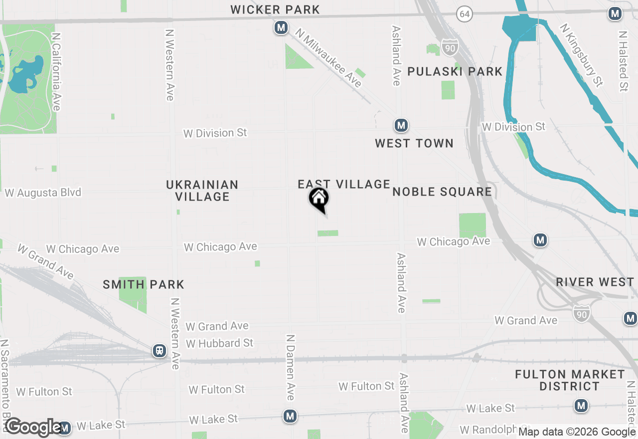 Map of 855 N Wolcott Avenue #1, Chicago, IL 60622