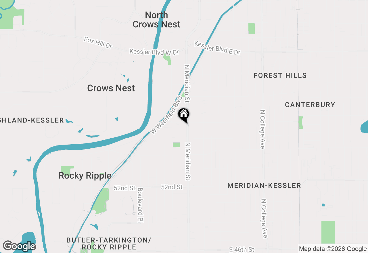 Map of 5548 N Meridian Street, Indianapolis, IN 46208