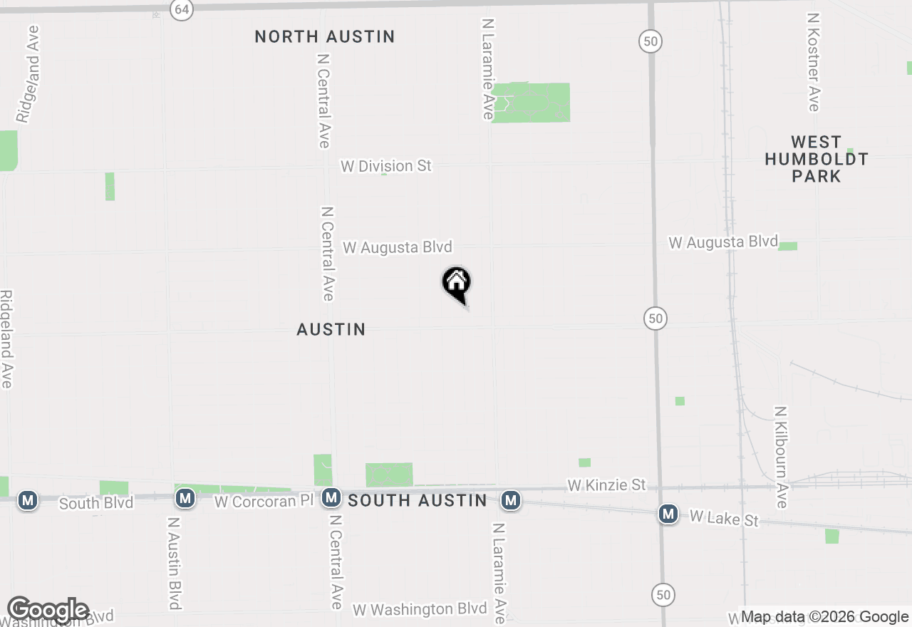 Map of 821 N Lockwood Avenue, Chicago, IL 60651