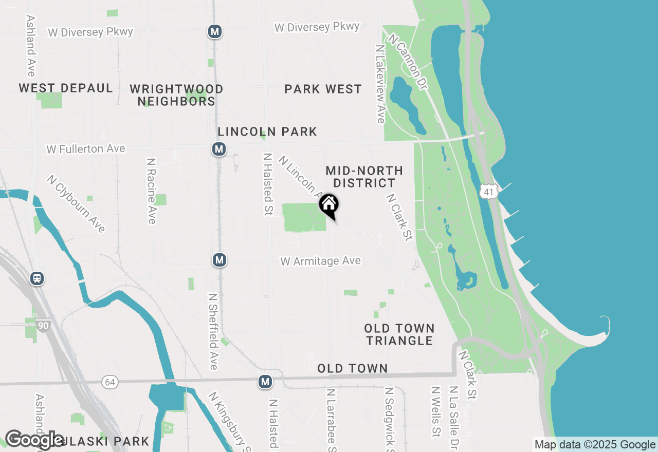 Map of 2105 N Larrabee Street #1, Chicago, IL 60614