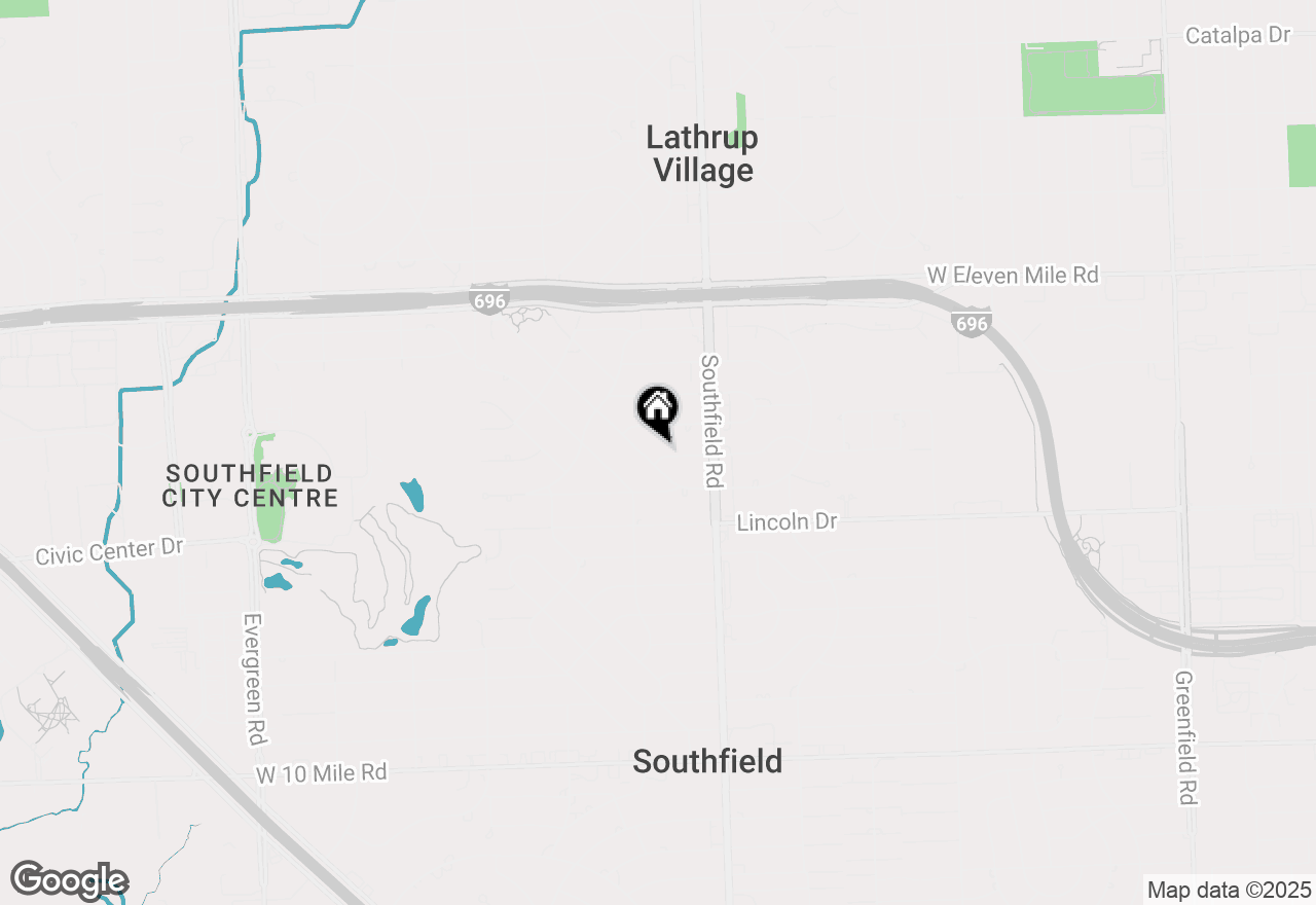 Map of 18210 Rainbow Drive, Lathrup Village, MI 48076