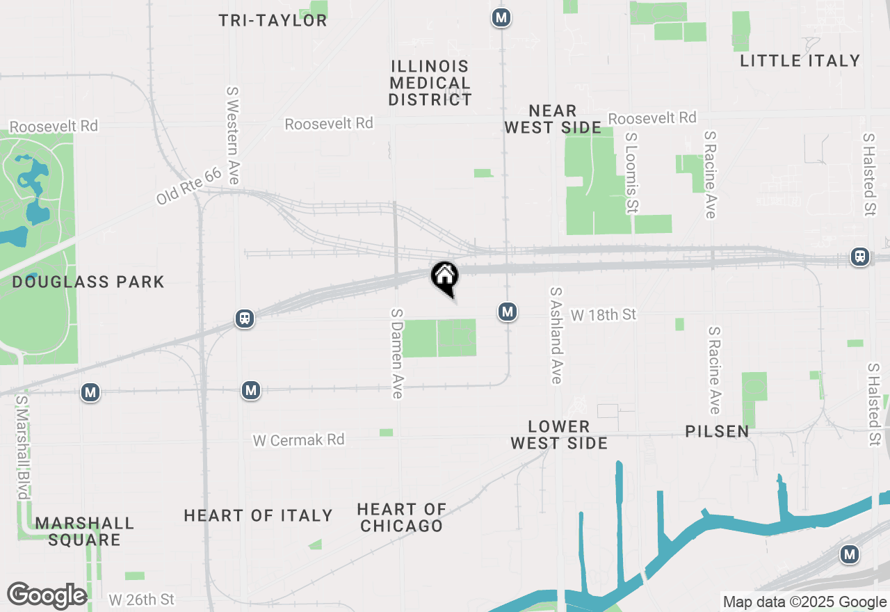 Map of 1849 W 17th Street #2F, Chicago, IL 60608