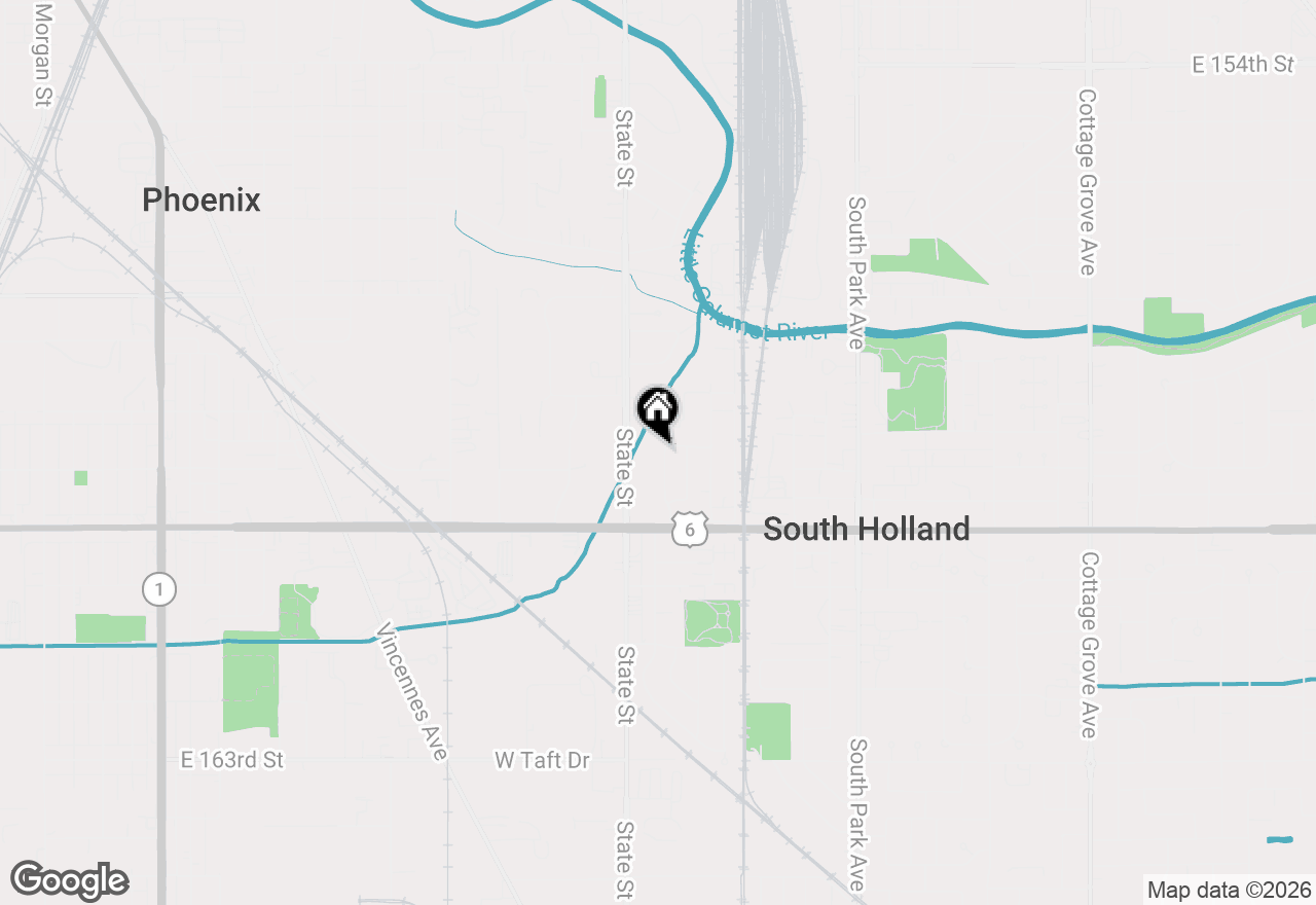 Map of 16046 Prairie Avenue, South Holland, IL 60473