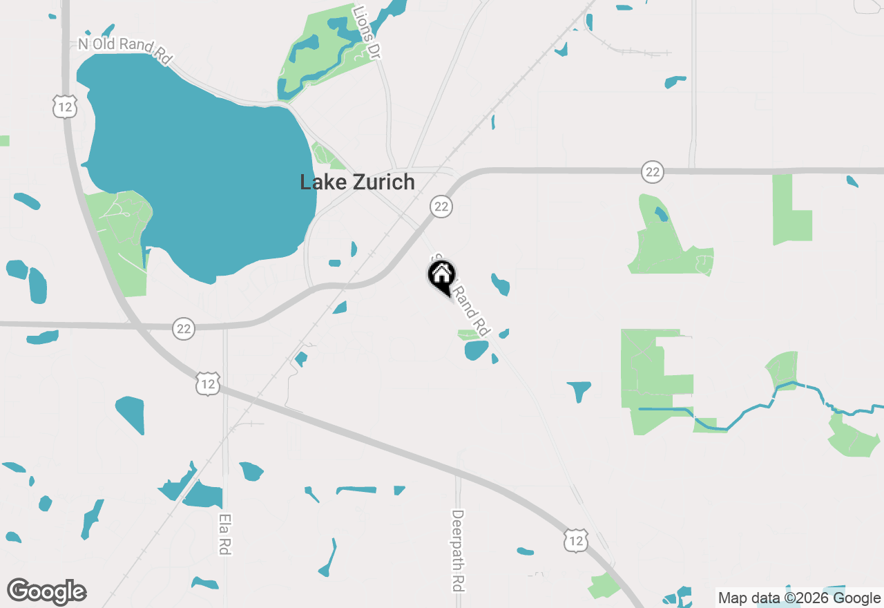 Map of 59 Evergreen Street, Lake Zurich, IL 60047