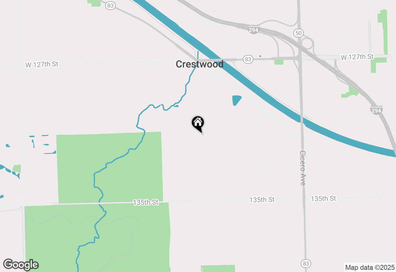 Map of 13110 W Playfield Drive, Crestwood, IL 60418