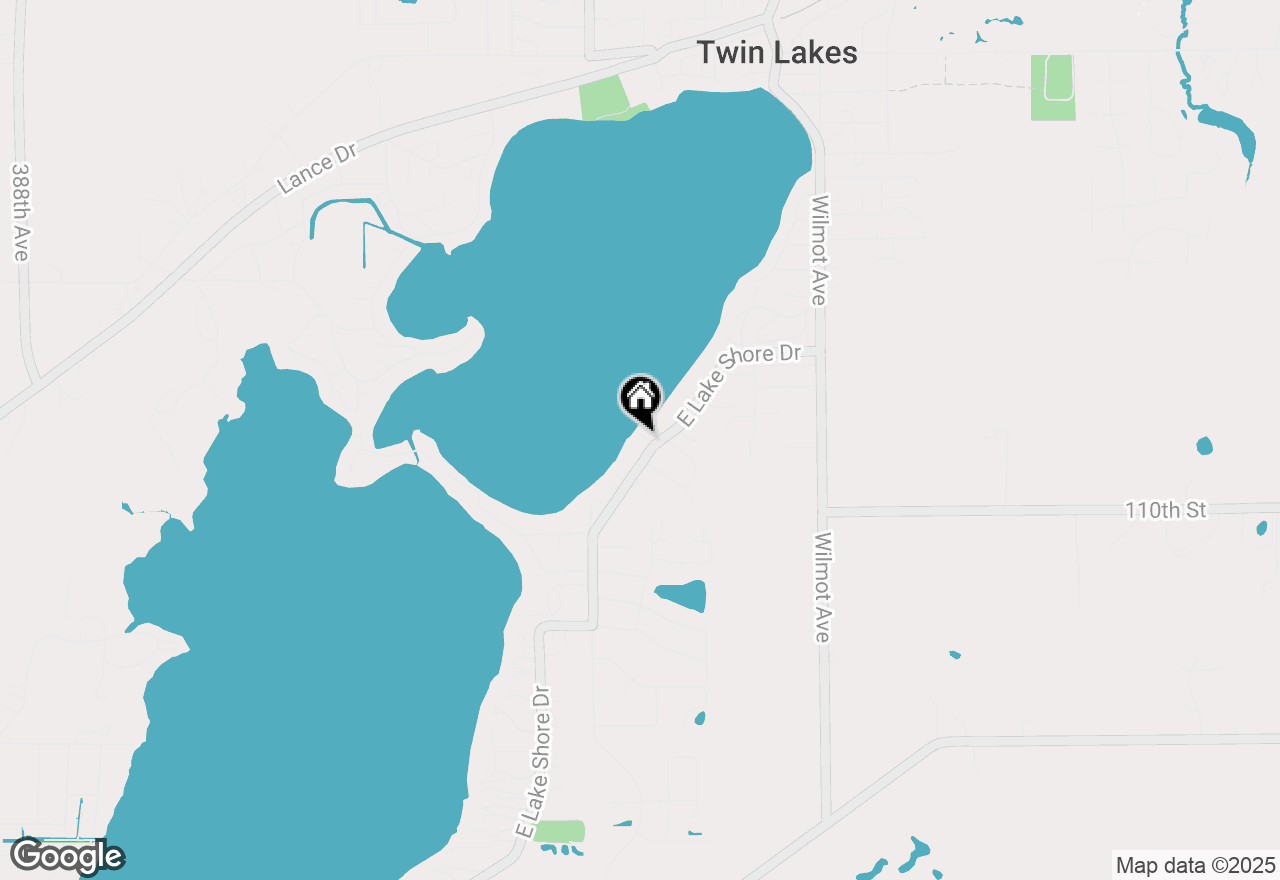 Map of 1615 E Lake Shore Dr, Twin Lakes, WI 53181