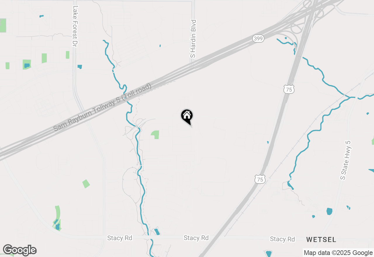 Map of 840 Belltown Drive, Allen, TX 75013