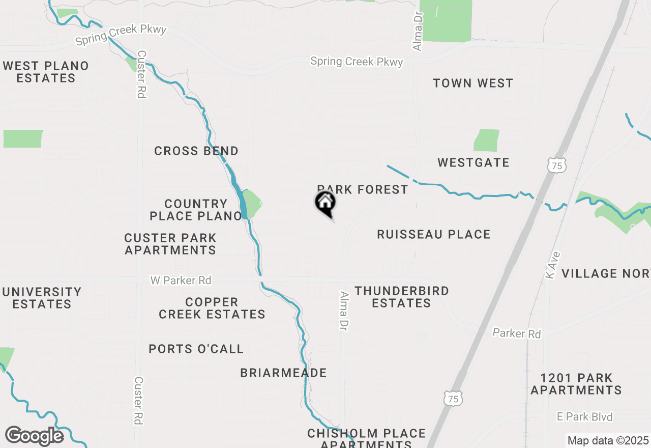 Map of 1124 Pioneer Lane, Plano, TX 75023