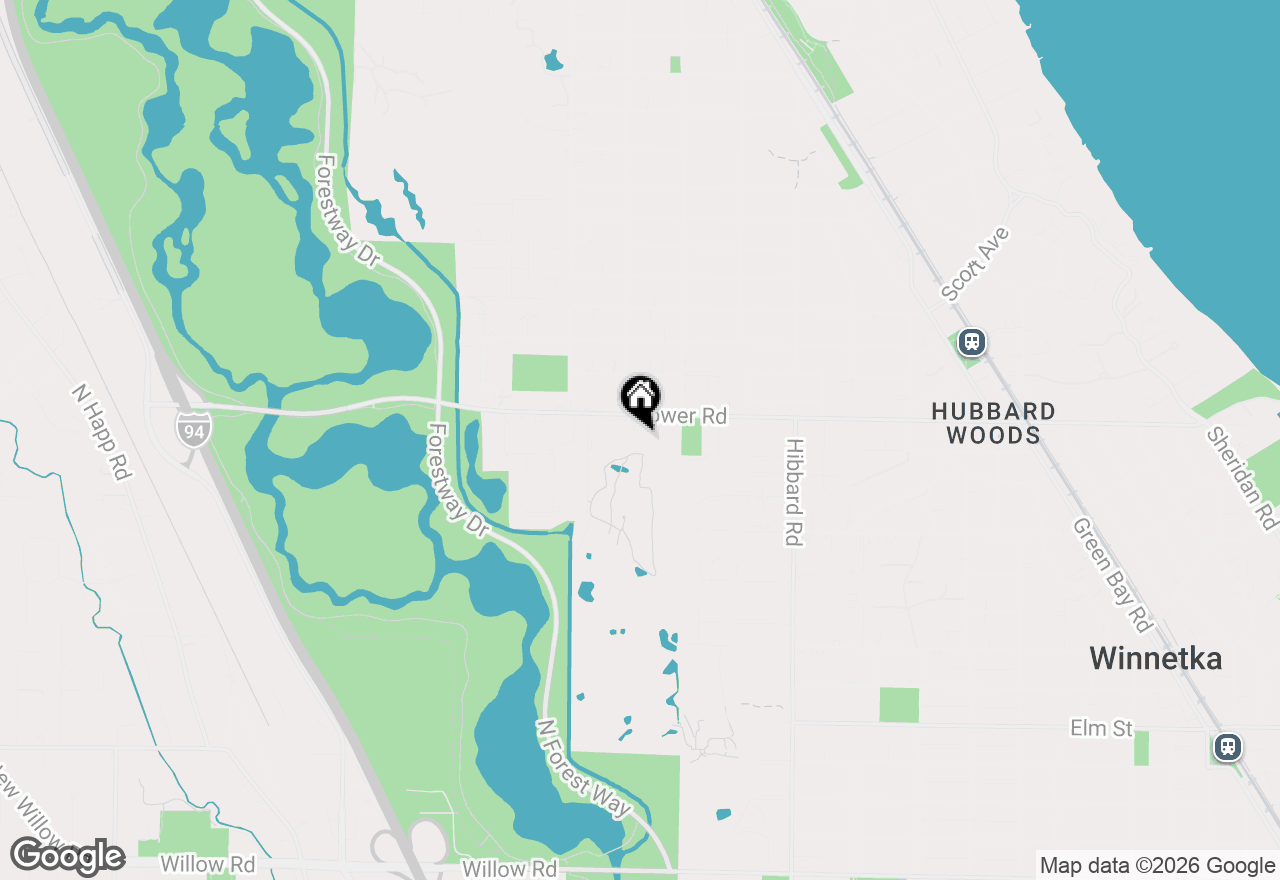 Map of 1440 Tower Road, Winnetka, IL 60093