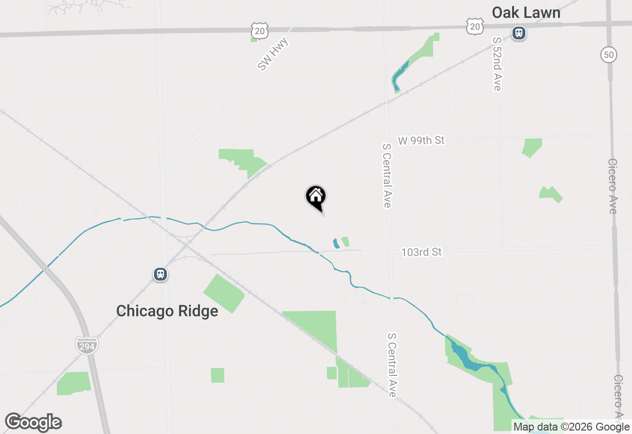Map of 10128 Mansfield Avenue, Oak Lawn, IL 60453