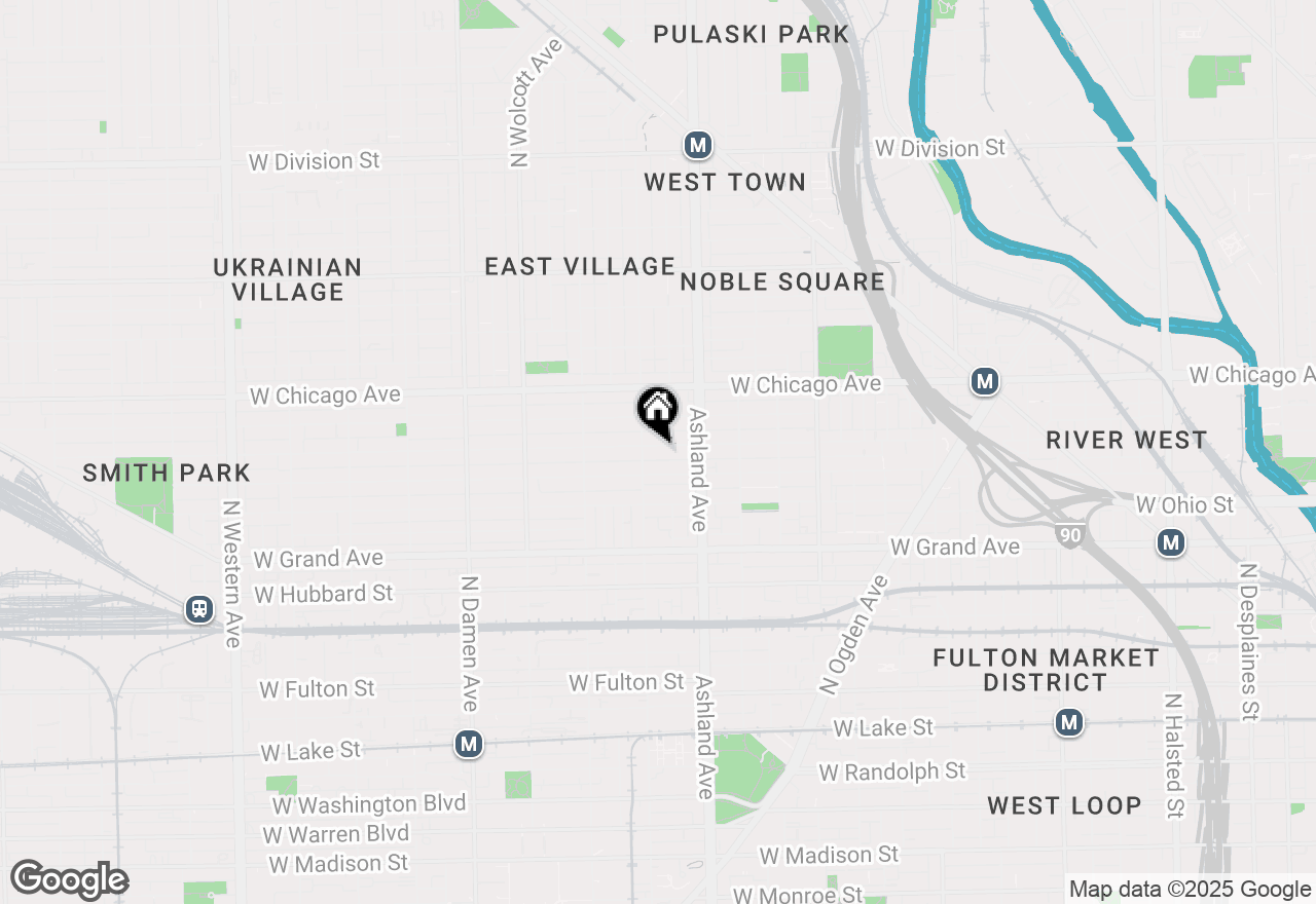 Map of 1645 W Huron Street #3R, Chicago, IL 60622