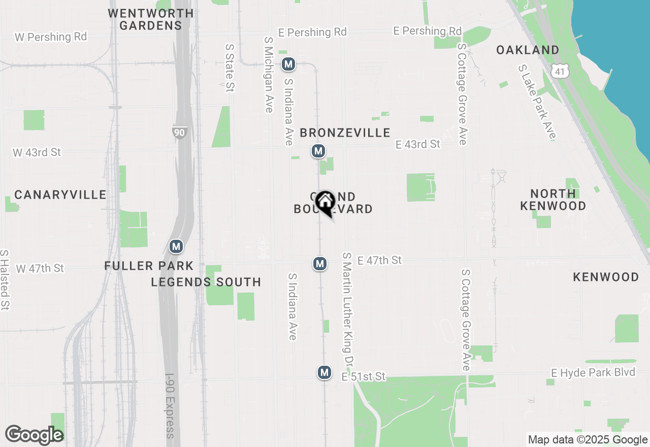 Map of 4538 S Calumet Avenue #3N, Chicago, IL 60653