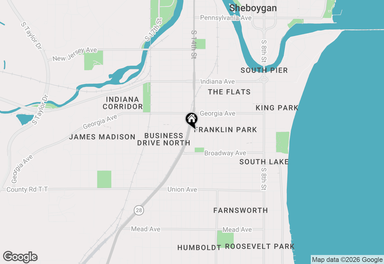 Map of 1508 S 14th St, Sheboygan, WI 53081