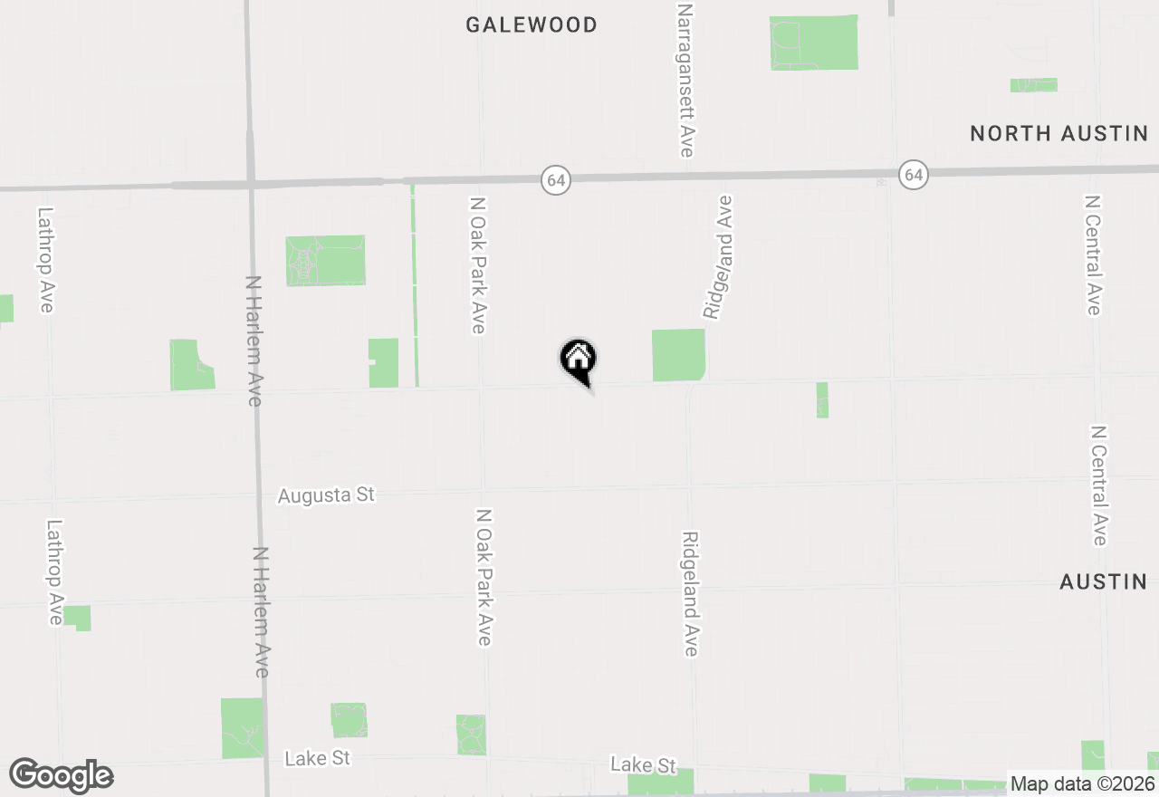 Map of 843 N East Avenue, Oak Park, IL 60302