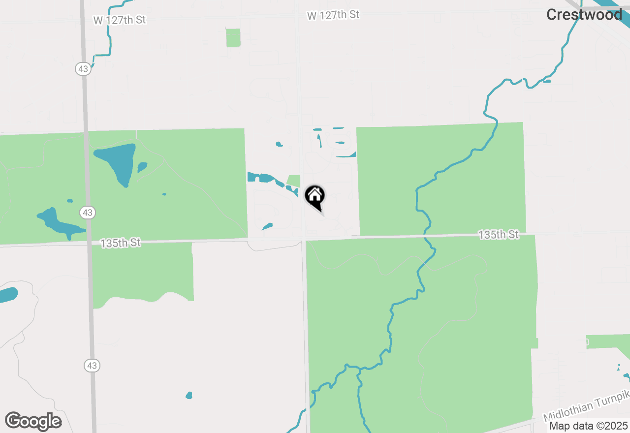 Map of 13407 S Ridgeland Avenue, Palos Heights, IL 60463