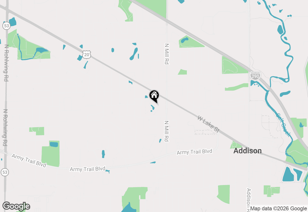 Map of 649 N Briar Hill Lane #1, Addison, IL 60101