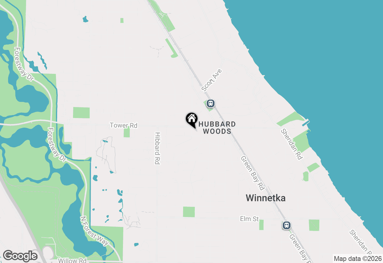 Map of 865 Gordon Terrace, Winnetka, IL 60093