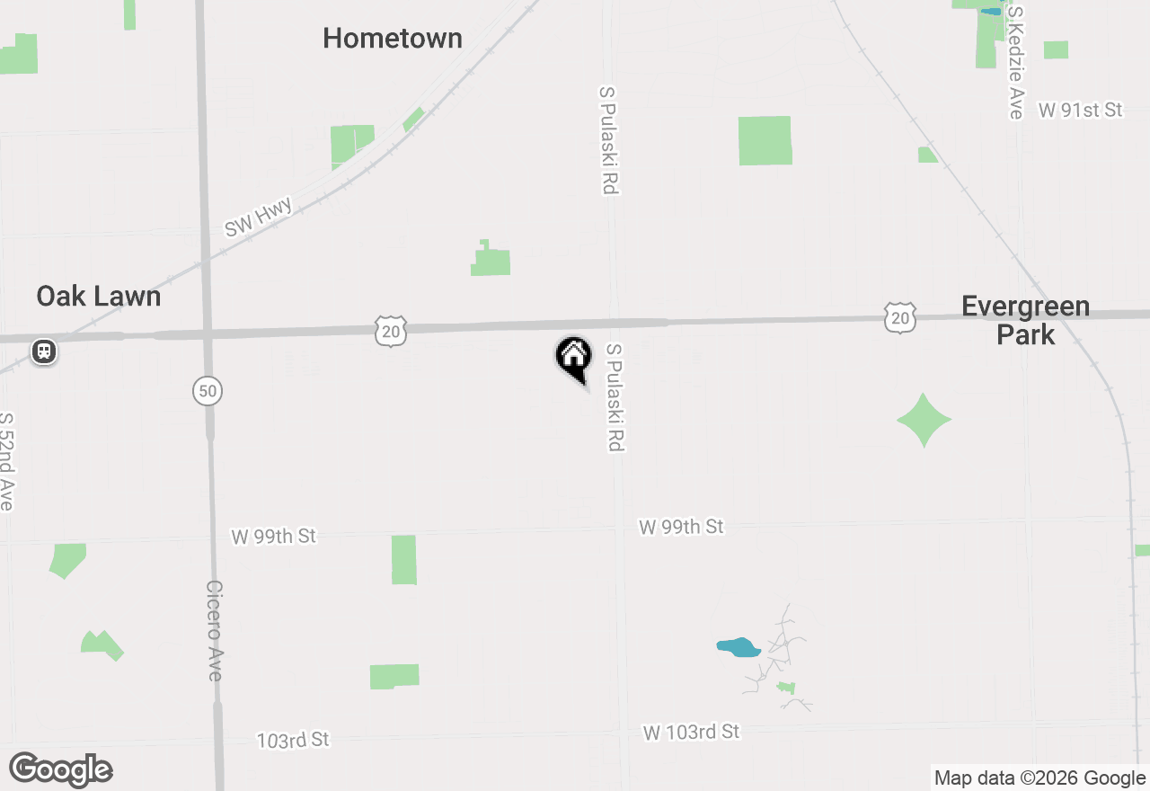 Map of 9621 S Karlov Avenue #301, Oak Lawn, IL 60453