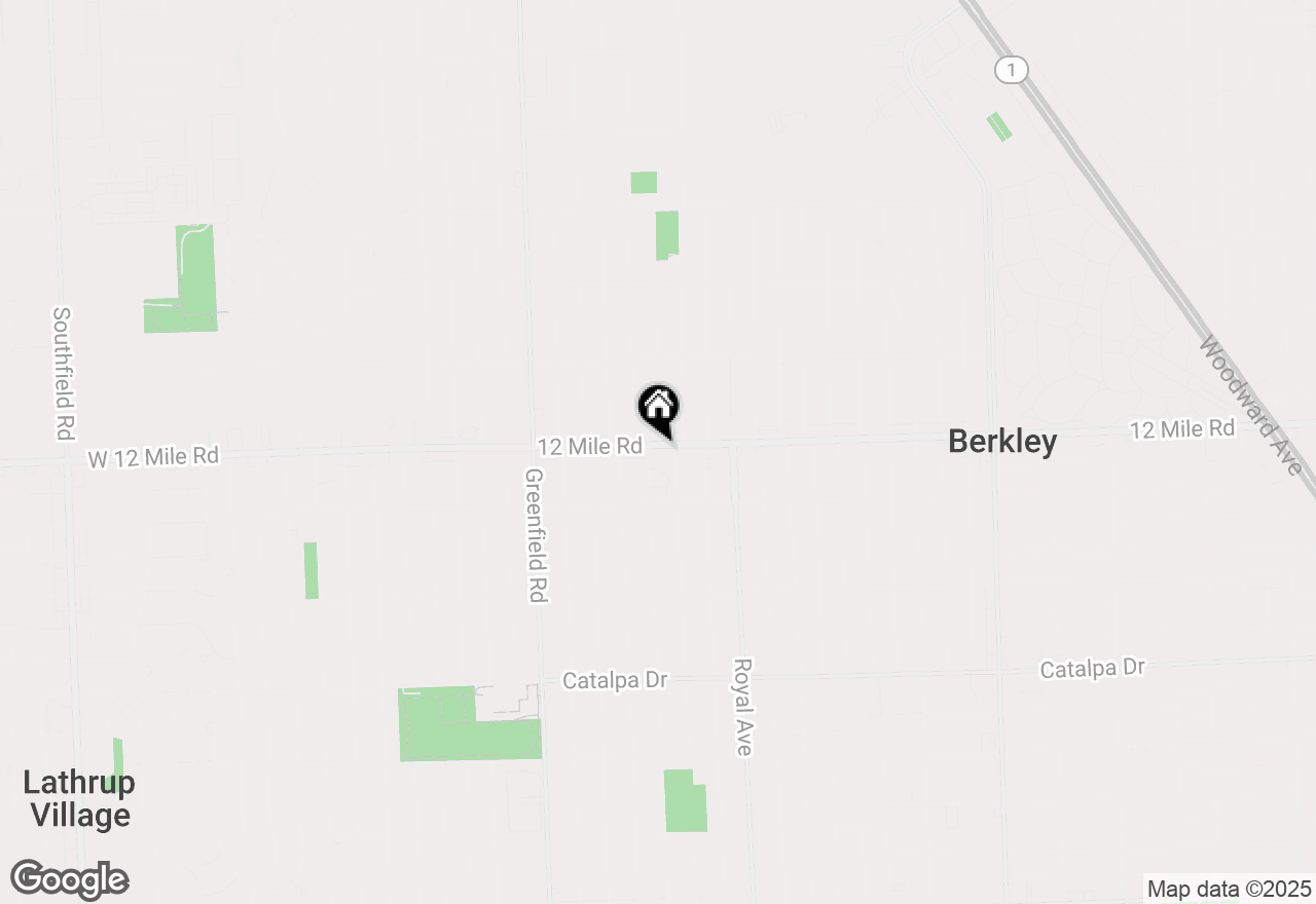 Map of 3765 12 Mile Road, Berkley, MI 48072