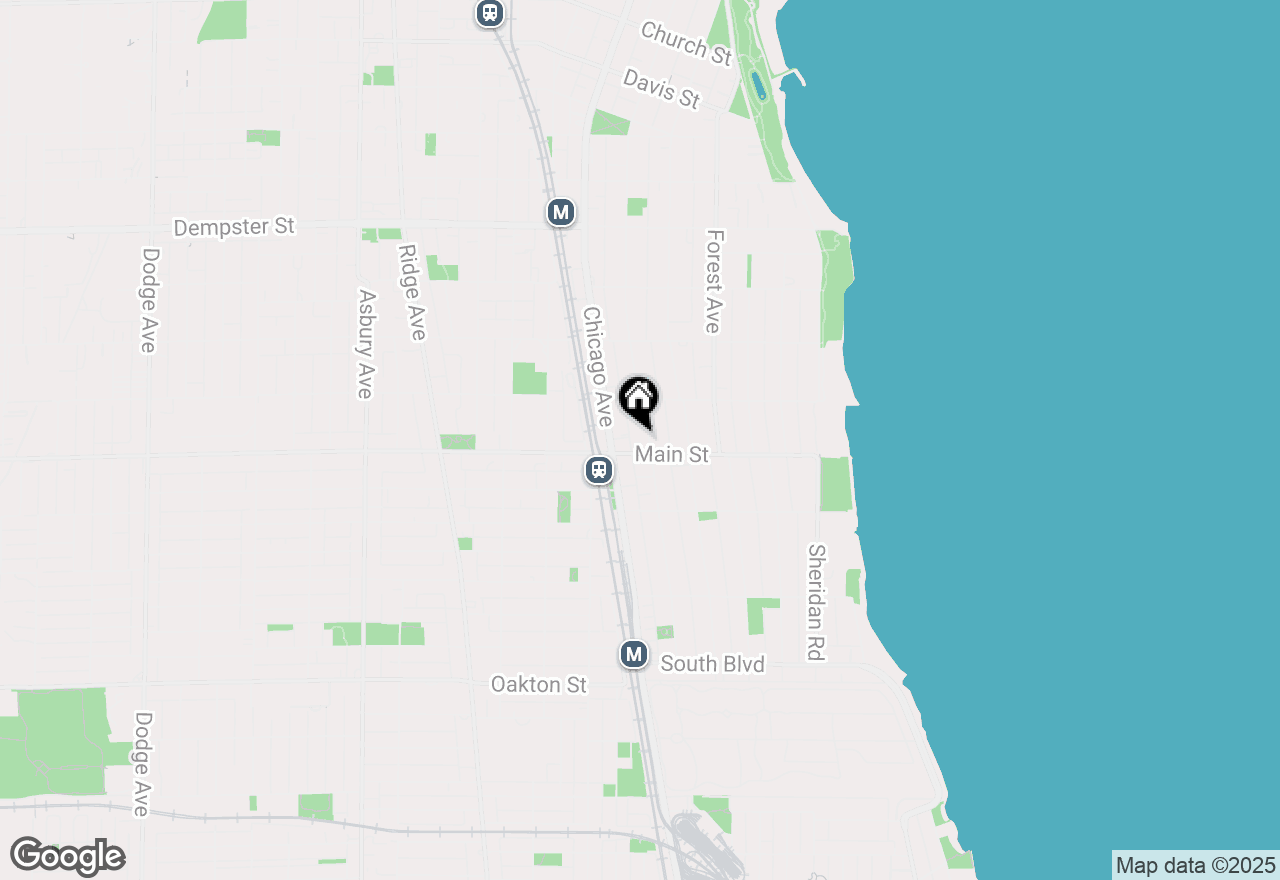 Map of 910 Hinman Avenue #3S, Evanston, IL 60202