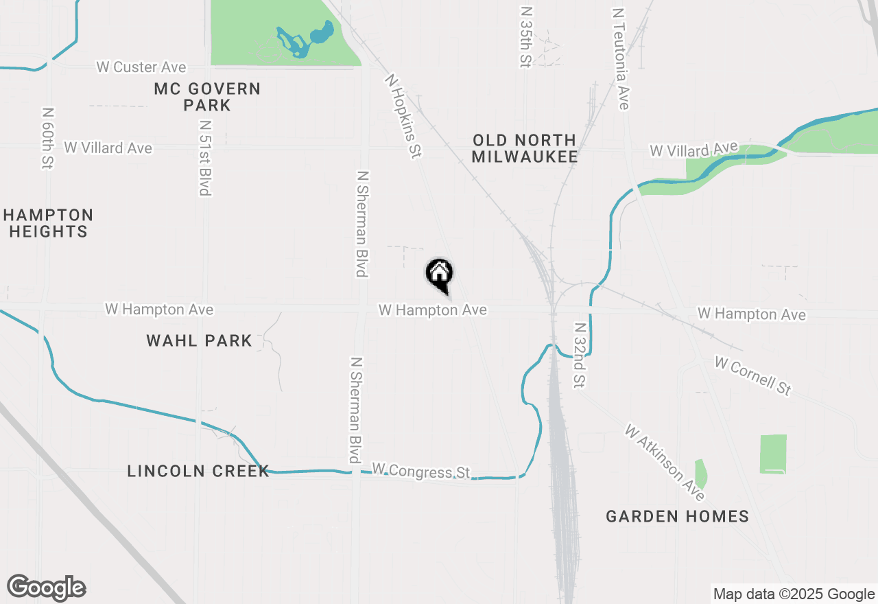 Map of 3902 W Hampton Ave, Milwaukee, WI 53209