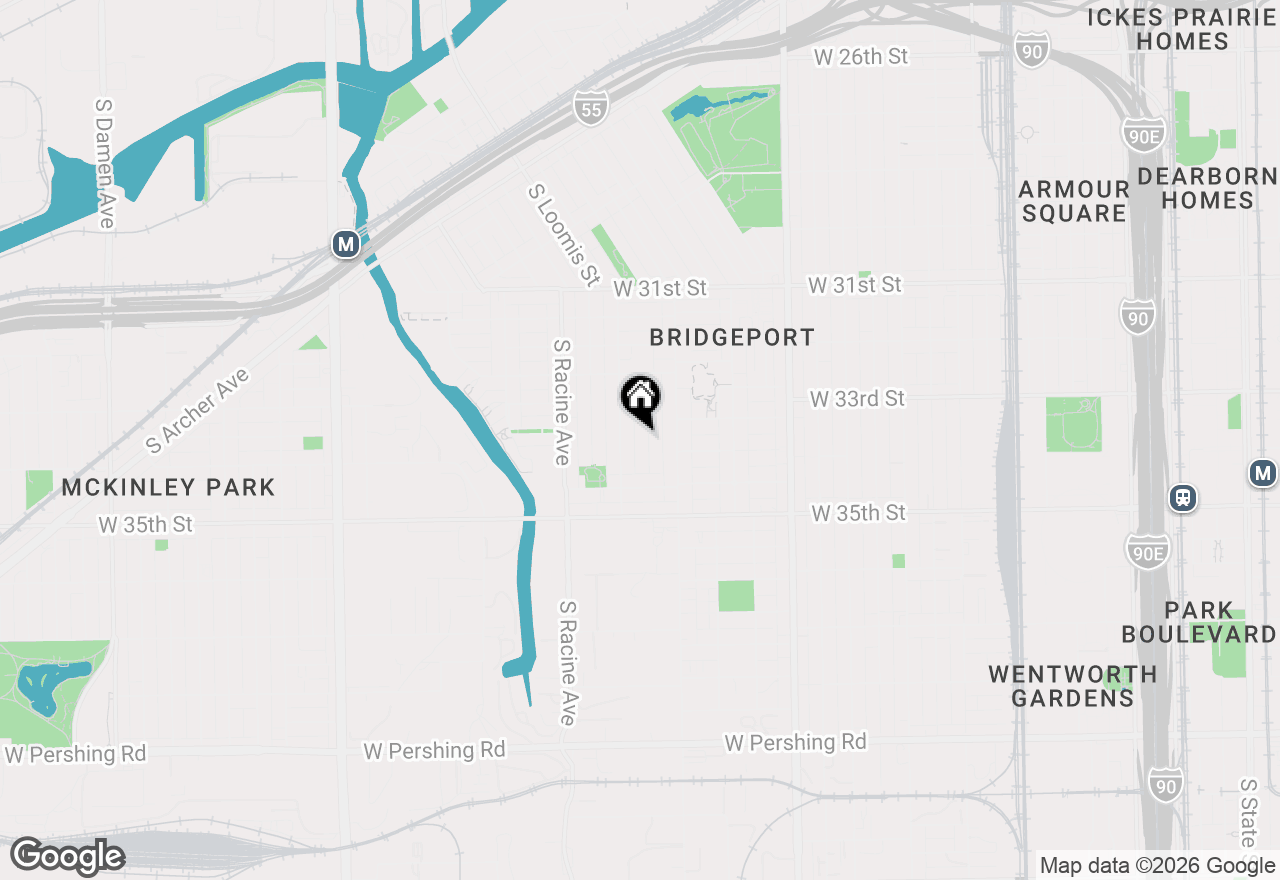 Map of 3340 S Carpenter Street #1R, Chicago, IL 60608
