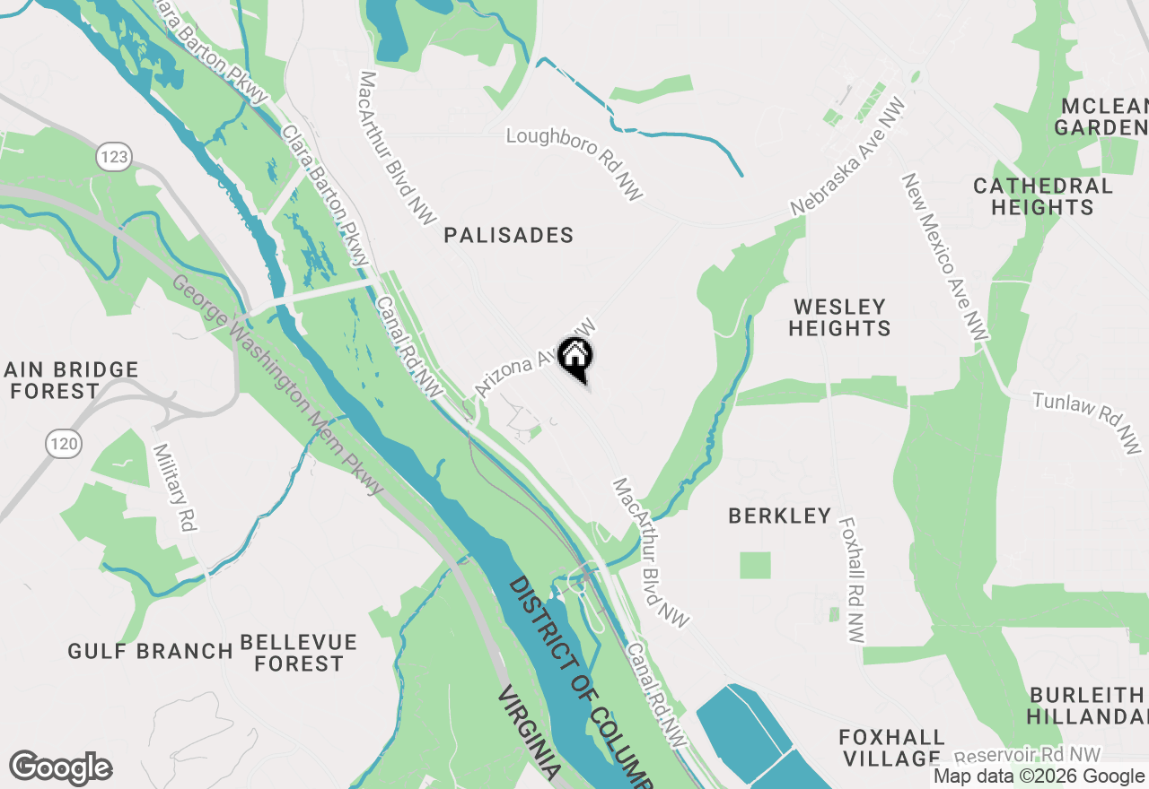 Map of 5149 Macarthur Boulevard Nw, Washington, DC 20016