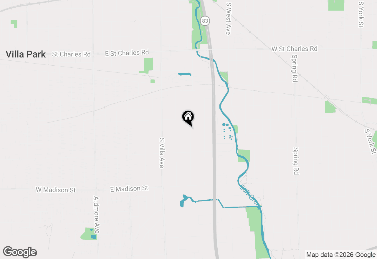 Map of 432 S Monterey Avenue, Villa Park, IL 60181