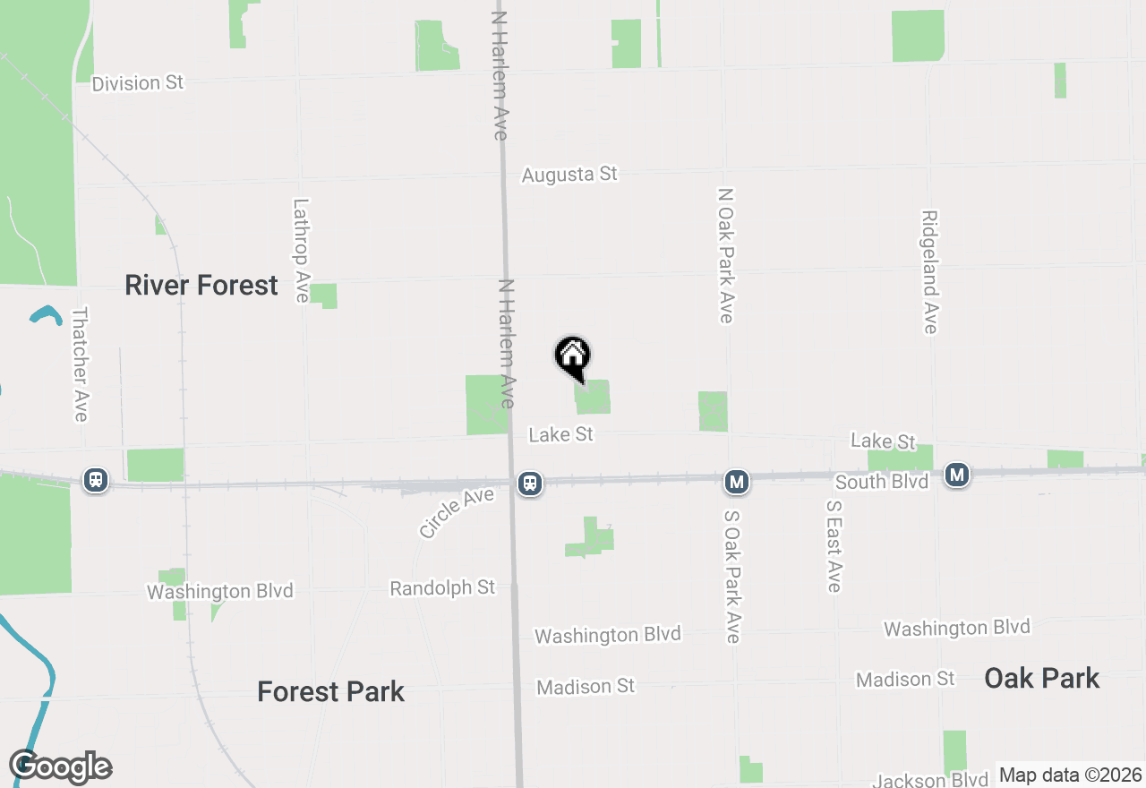 Map of 1033 Ontario Street #2CN, Oak Park, IL 60302