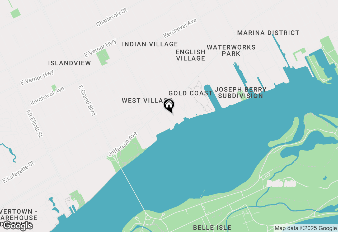 Map of 8120 E Jefferson Avenue #2F, Detroit, MI 48214